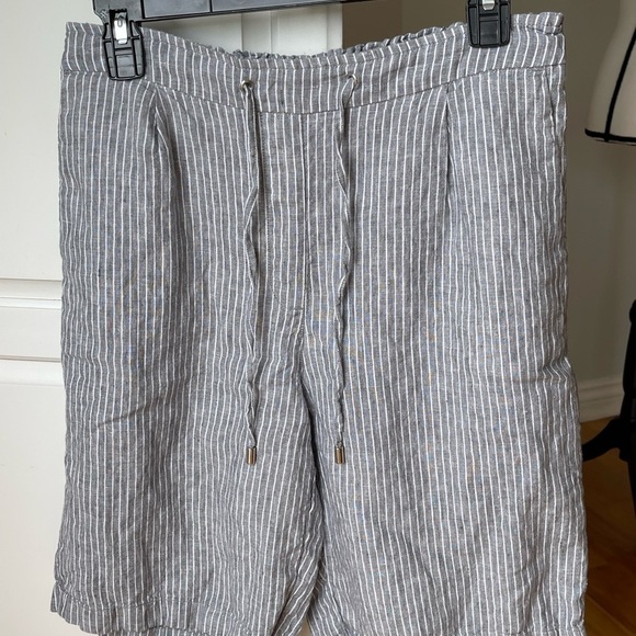 Chico’s size 0.5 women’s 6 100% linen shorts with drawstring - Picture 12 of 16